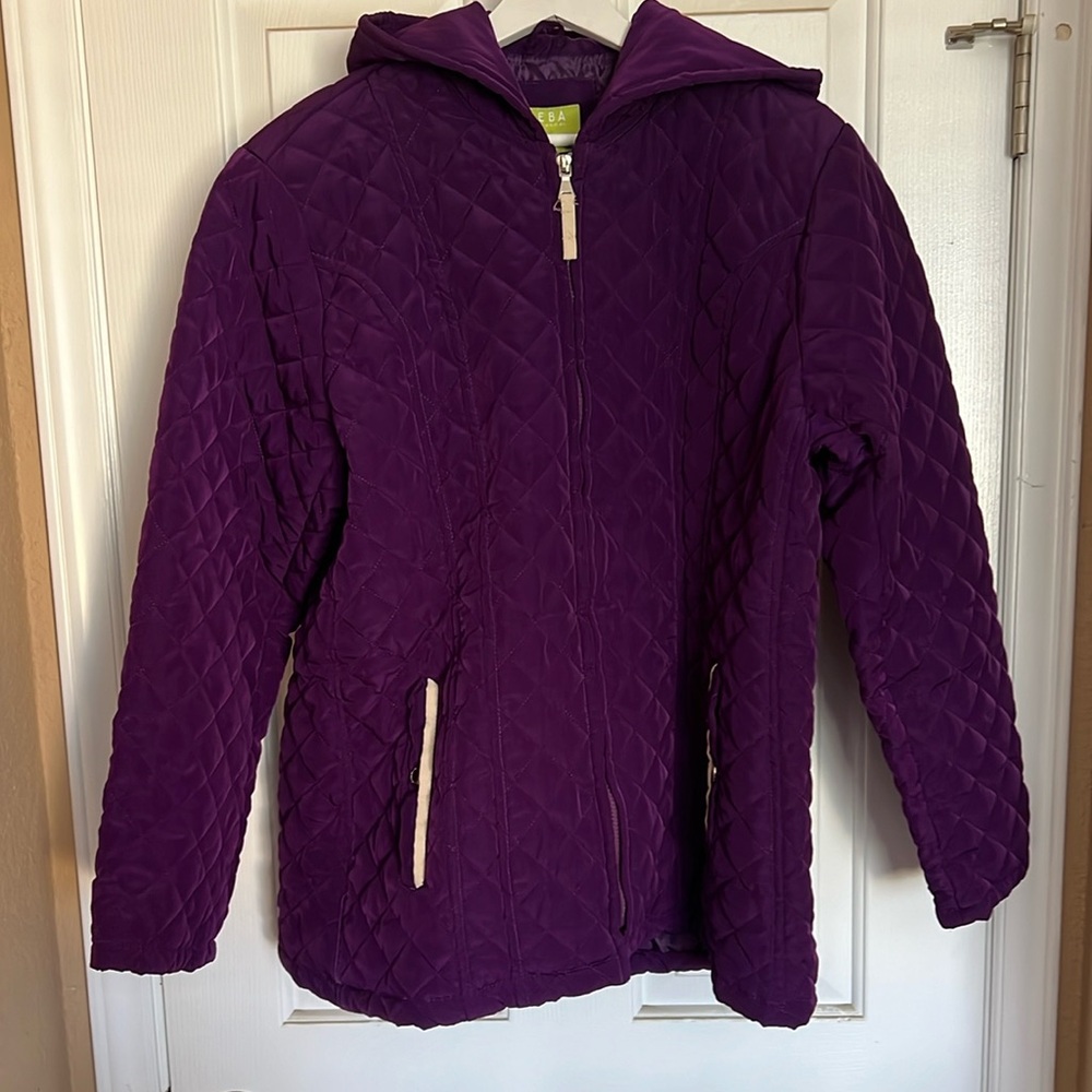 Sheba Purple Quilted Puffer Jacket-New, washed, never worn